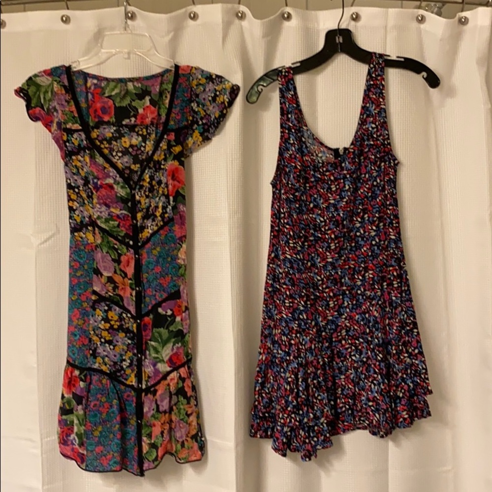 Free People Dress black w/flowers or Blue w/flower